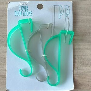 Green and Gray Over Door Hooks